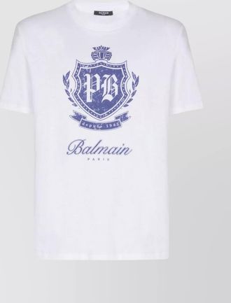 Balmain organic cotton graphic print t-shirt