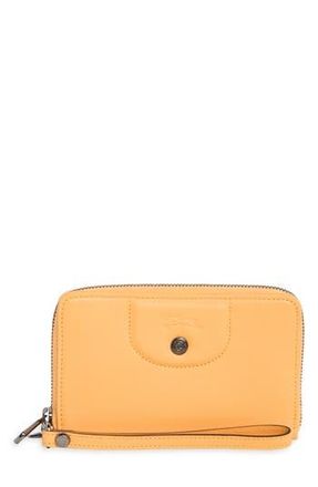 Longchamp Le Pilage Cuir Zip Wristlet Wallet in Melon at Nordstrom Rack