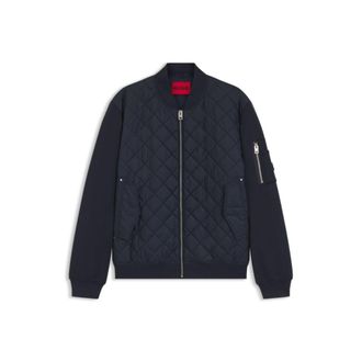 HUGO BOSS Water-repellent jacket in mixed materials