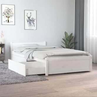 vidaXL vidaXL Giroletto Bianco con Cassetti 90x190 cm Single
