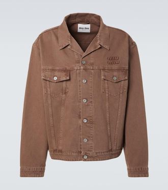 Miu Miu Logo denim jacket