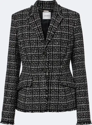 Erdem Chaqueta de tweed en mezcla de algod&oacute;n a cuadros