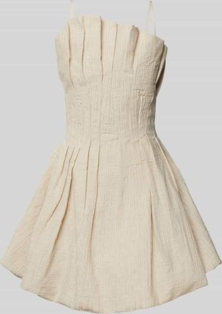 Copenhagen Muse Minikleid aus Leinen-Baumwoll-Mix Modell BRINDA in Offwhite, Gr&ouml;&szlig;e XL