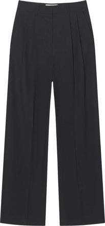 Dunst Pantalones Anchos de Doble Pinza - Trousers - Mujer - Negro - M