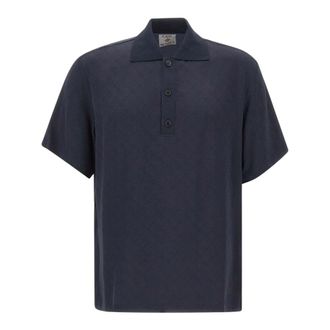 Casablanca Heren, Tops, Blauw, Maat: S Viscose