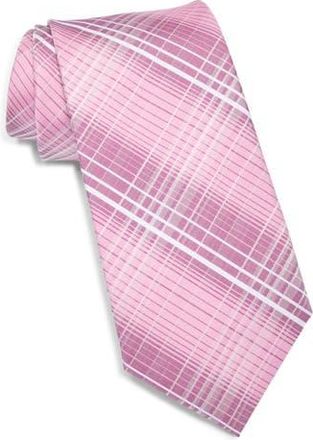 Calvin Klein Nelson Plaid Tie in Pink at Nordstrom Rack