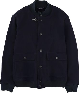 Fay Blue High Collar Flap Pockets Jacket