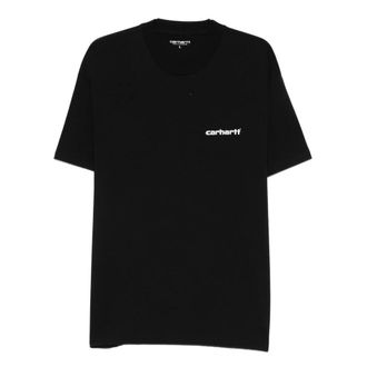 Carhartt Work in Progress Tops, Heren, Zwart, S, Katoen, S/S Archive Lines T-Shirt