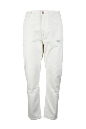 Daniele Alessandrini White Cotton Stretch Slim Fit Jeans