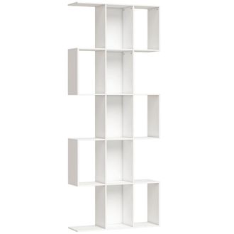 HOMCOM Estanter&iacute;a para libros 80x24x200 cm blanco