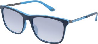 Police SPLA56 RECORD 1 WTRX Mens Sunglasses Blue Size 56