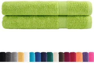vidaXL Toallas Premium Solund 2 Uds Verde Manzana 100x200 Cm 600 Gsm Vidaxl