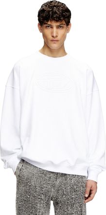 Diesel Sweatshirt with embossed Oval D - Sweaters - Man - White