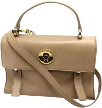 Saint Laurent Pre-owned Vintage Schoudertas - Dames - Vintage Handtas - Beige - ONE Size - Leer - Vintage