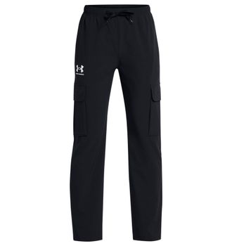 Under Armour Sporthose UNDER ARMOUR UA B ICON WOVEN PANT, Damen, Gr. XL (164/170), N-Gr, schwarz,, wei&szlig;, Obermaterial: 87% Polyester, 13% Elasthan, Hosen Sporthose