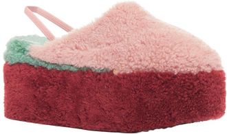 Fendi Fendi Womens Wool/Hair Platform Mule (Authentic Pre-Loved)