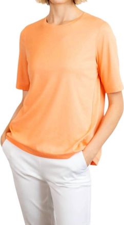 Bylyse Mercerized Cotton Tee In Cantaloupe