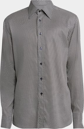 Tom Ford Mens Lyocell Graphic Polka Dot Dress Shirt