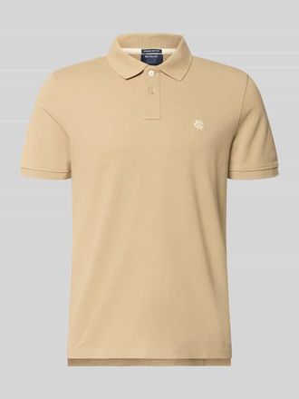 Mc Neal Regular Fit Poloshirt mit Label-Stitching in Mud, Gr&ouml;&szlig;e XXXL