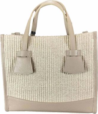Ripani Ripani, Tassen, Dames, Beige, ONE Size, Leer, 6012 Tote Bag