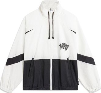 Li-Ning BadFive Hoops Graphic Jacket White Black AFDU419-2