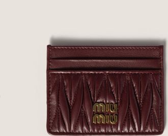 Miu Miu Matelass&eacute; nappa leather card holder
