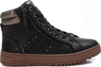 Xti Carmela Collection Leather Sneaker Booties By Xti