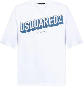 Dsquared2 Logo-print Oversized T-shirt - Heren - T-shirts - Wit - S - Katoen - Tops