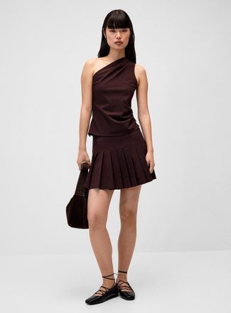 Twik Womens Pleated dress miniskirt