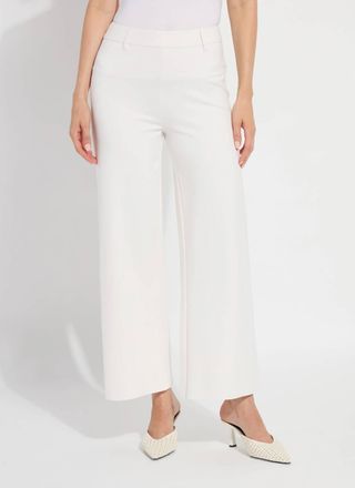 Lyss&eacute; Erin Hi Waist Wide Leg Pants In Chalk
