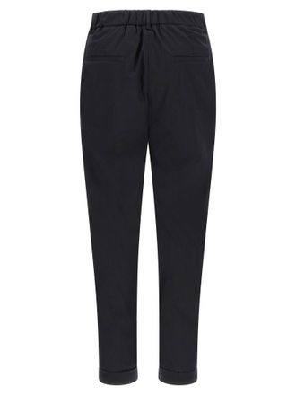 Kiton Stretch Cotton Poplin Trousers - Black