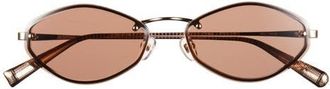 Jacquemus Les Lunettes Jac 57mm Oval Sunglasses in Light Gold/brown at Nordstrom