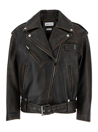 Alexander McQueen Brown Solid Notched Lapel Jacket