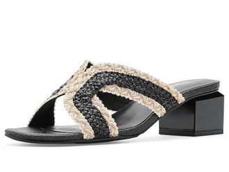 Vaneli Cyndia Womens Dress Sandals Black/Beige Sida Braid : 5.5 M (B), Textile