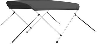 vidaXL Toldo Bimini De 2 Arcos Gris Antracita 150x120x110 Cm Vidaxl