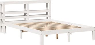 vidaXL Vidaxl - Estructura de cama con cabecero madera pino blanco 135x190 cm