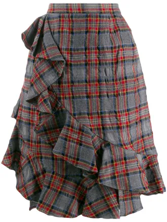 Julien David Mini-rok met ruche afwerking - Grijs