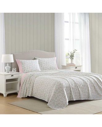 Laura Ashley 200 Thread Count Bonnie Cotton Percale Sheet Set