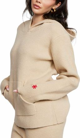 By Samii Ryan Cupid Knit Hoodie in Tan at Nordstrom, Size Xx-Large