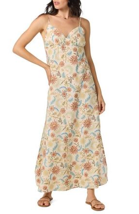O'Neill Althea Lunar Print Sleeveless Maxi Dress in Tapioca at Nordstrom, Size Medium