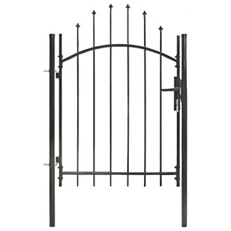 vidaXL Puerta De Jard&iacute;n De Acero Negro 1x1,5 M Vidaxl