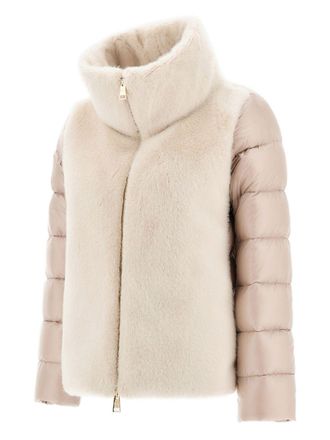 Herno Quilted Wool & Down Down Jacket - Cream