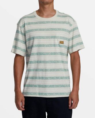 Rvca Exotica Crewneck Short Sleeve Tee In Latte