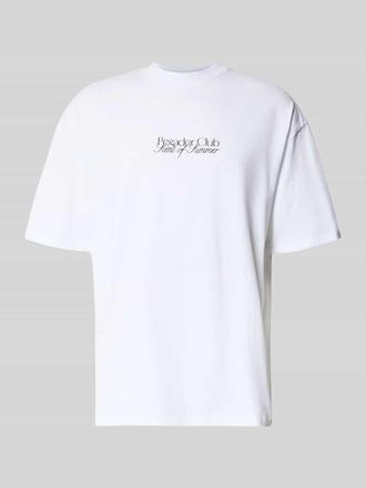 Pegador Oversized T-Shirt mit Label-Print Modell Ramon in Weiss, Gr&ouml;&szlig;e XXL