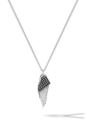 Vincero Mens Wing Pendant Necklace in Sliver at Nordstrom, Size 21