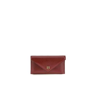 Pinko Clutches, female, Red, Size: ONE SIZE Bos Taurus Shoulder Bag