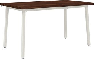 vidaXL 120 X 90 X 75 Cm Madera De Acacia S&oacute;lida Marr&oacute;n Oscuro Y Blanco Vidaxl