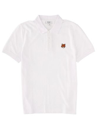 Maison Kitsun&eacute; Logo Cotton Polo Shirt - White