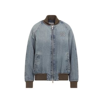 Miu Miu Blue Logo Jacket