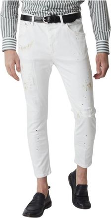 Dondup Alex Jeans voor Mannen - Heren - Cropped Jeans - Wit - W34 - Jeans